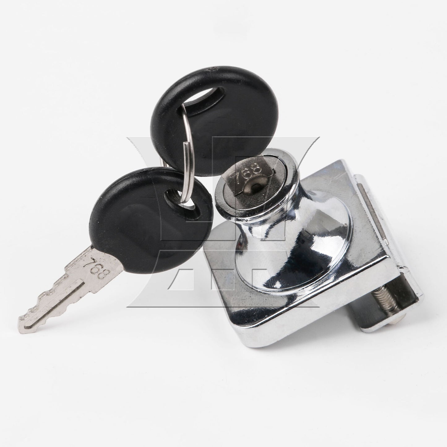 BQLZR Display Cabinet Door Lock 1.38x1.18inch Silver Stainless Steel w/ 4Pcs Key