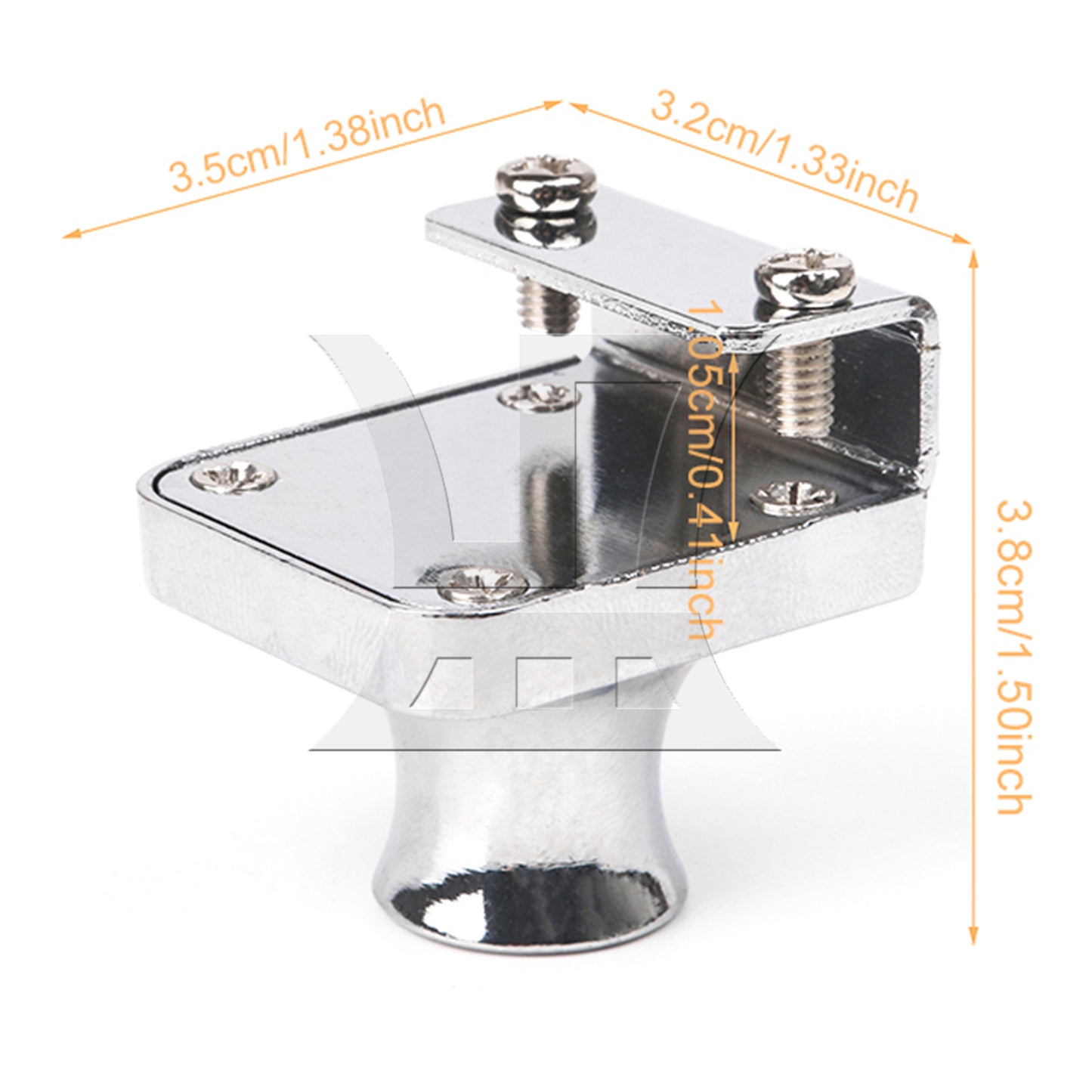 BQLZR Display Cabinet Door Lock 1.38x1.18inch Silver Stainless Steel w/ 4Pcs Key