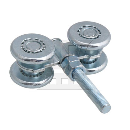 BQLZR Barn Door Rail Trolley Steel Double Wheel Rail Hanging Rollers H3-3