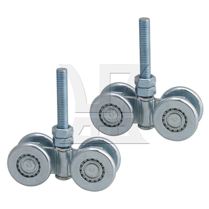 BQLZR Barn Door Rail Trolley Steel Double Wheel Rail Hanging Rollers H3-3