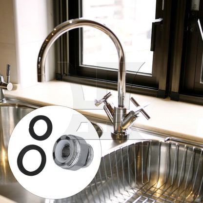 BQLZR Faucet Garden Hose Adapter Kit Sink Swivel Attachments 18 to 22mm Silver