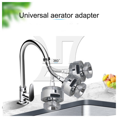 BQLZR Faucet Garden Hose Adapter Kit Sink Swivel Attachments 18 to 22mm Silver