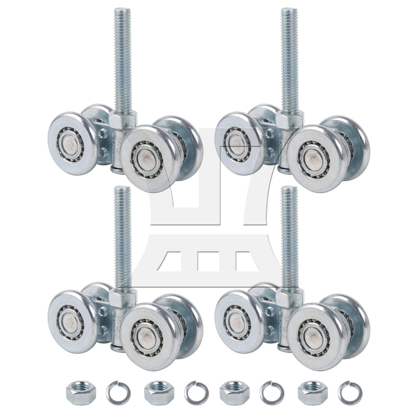 BQLZR Barn Door Rail Trolley Steel Double Wheel Rail Hanging Rollers H3-3