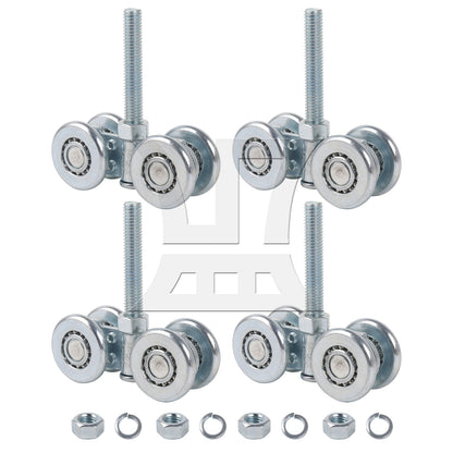 BQLZR Barn Door Rail Trolley Steel Double Wheel Rail Hanging Rollers H3-3