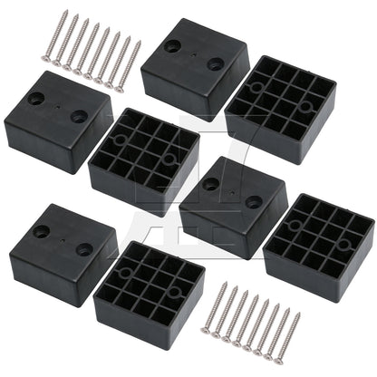 BQLZR  Plastic Black Furniture Feet for Home Desk Couch Cabinet TV Table Legs