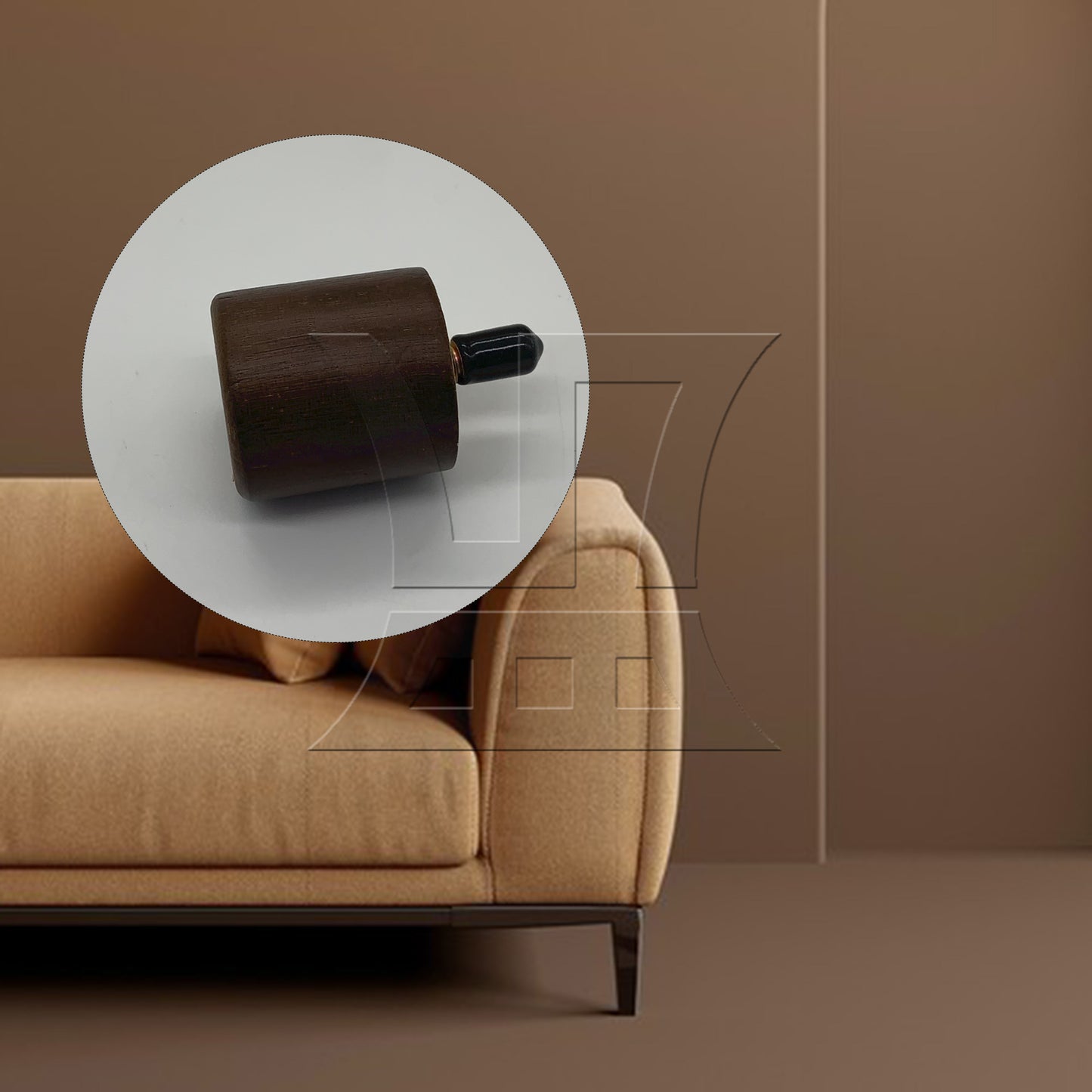 BQLZR  Furniture Sofa Couch Legs Round Wood w/ Brad Hole Tee Nuts M3.5 Screw