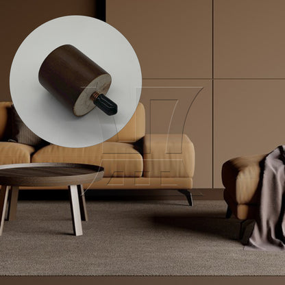 BQLZR  Furniture Sofa Couch Legs Round Wood w/ Brad Hole Tee Nuts M3.5 Screw