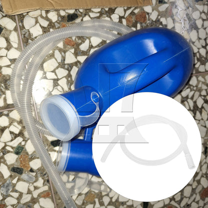 BQLZR White Urinals Hose 49.21 Inch Length Plastic for Portable Pee Bottles