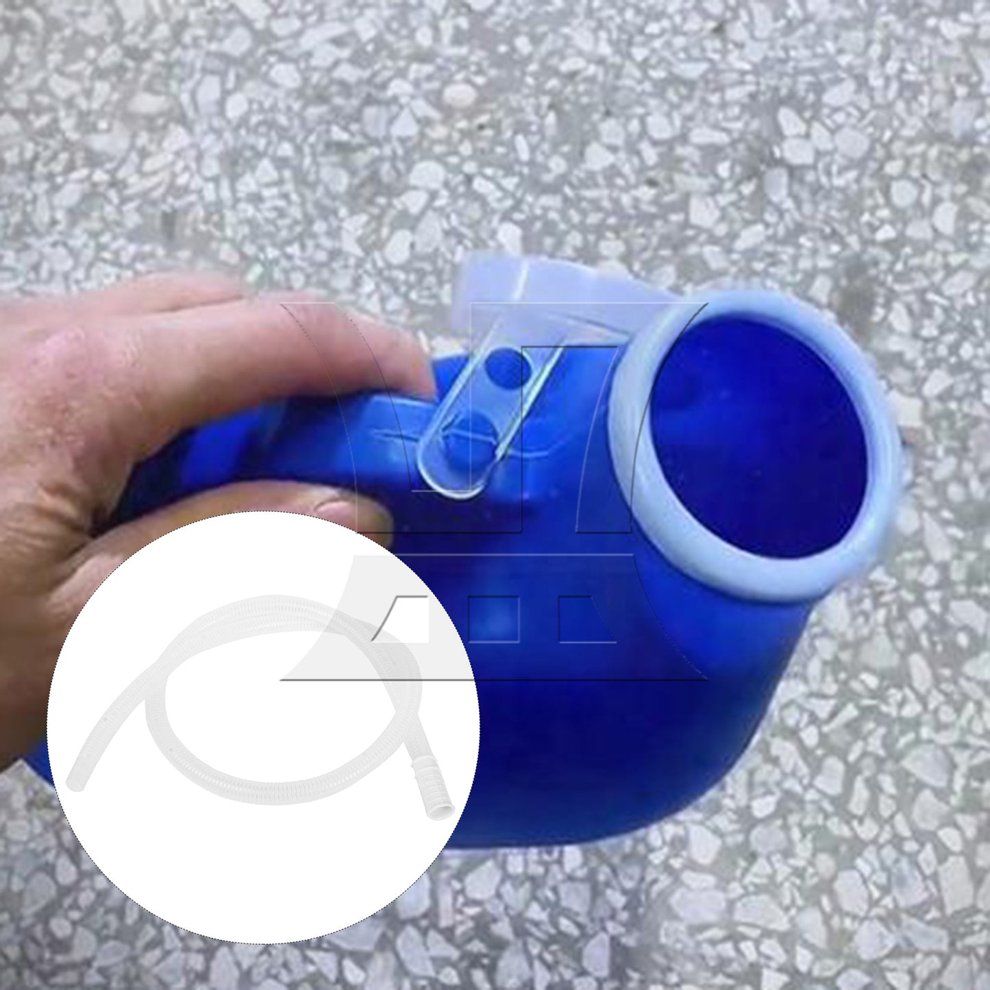 BQLZR White Urinals Hose 49.21 Inch Length Plastic for Portable Pee Bottles
