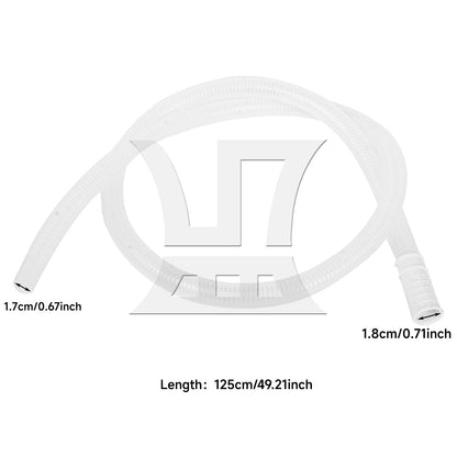 BQLZR White Urinals Hose 49.21 Inch Length Plastic for Portable Pee Bottles
