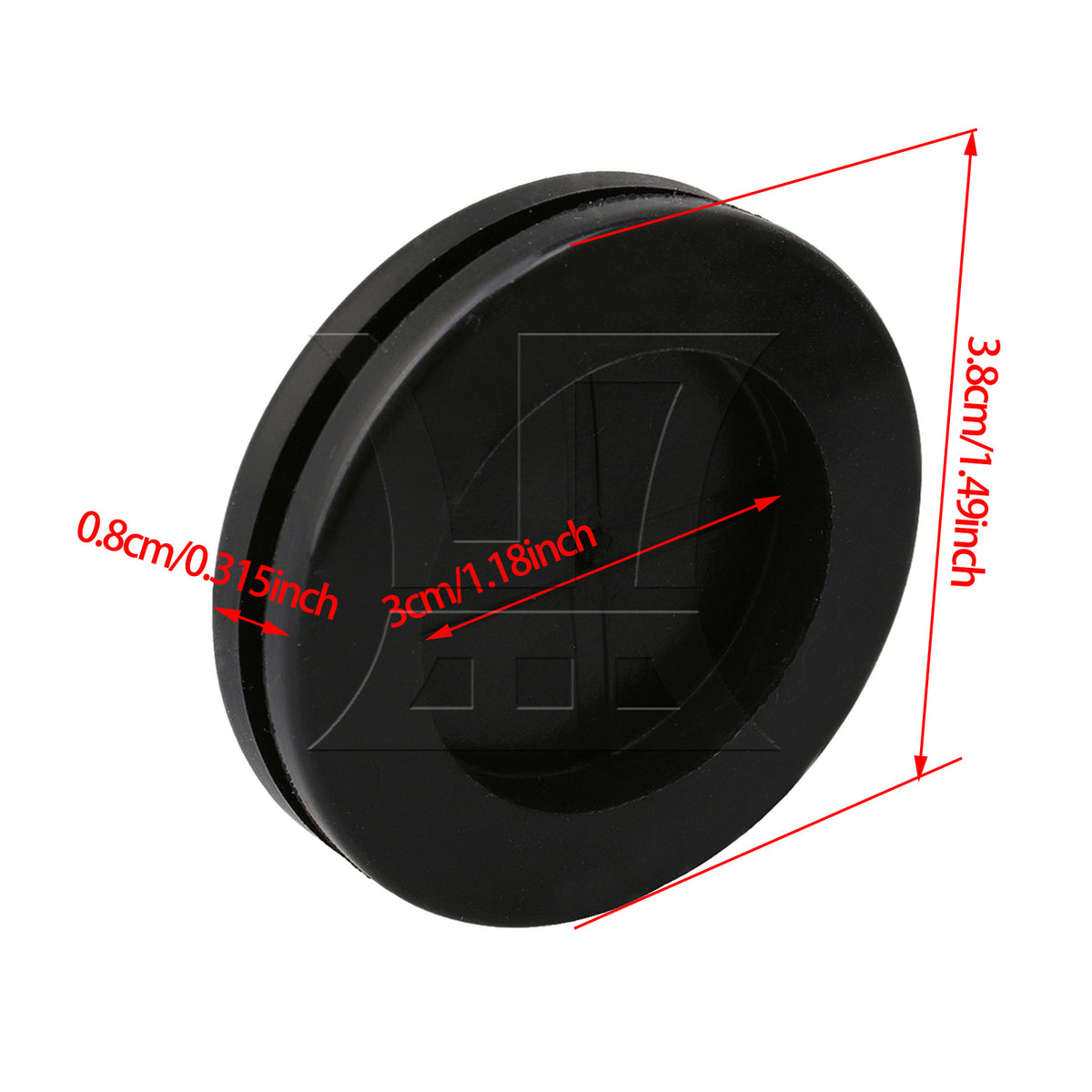 BQLZR Blanking Wire Grommet 1-3/16" Black Double Sided Wiring Rubber Round