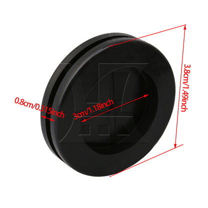 BQLZR Blanking Wire Grommet 1-3/16" Black Double Sided Wiring Rubber Round
