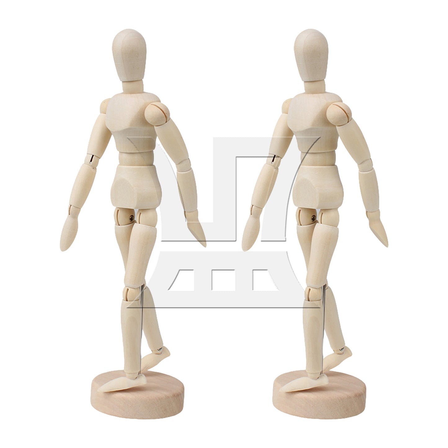 BQLZR  5.5" Posable Wooden Mannequin Figure Human Model for Drawing w/ Base