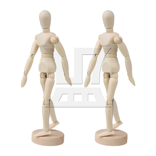 BQLZR  5.5" Posable Wooden Mannequin Figure Human Model for Drawing w/ Base