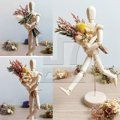 BQLZR  5.5" Posable Wooden Mannequin Figure Human Model for Drawing w/ Base