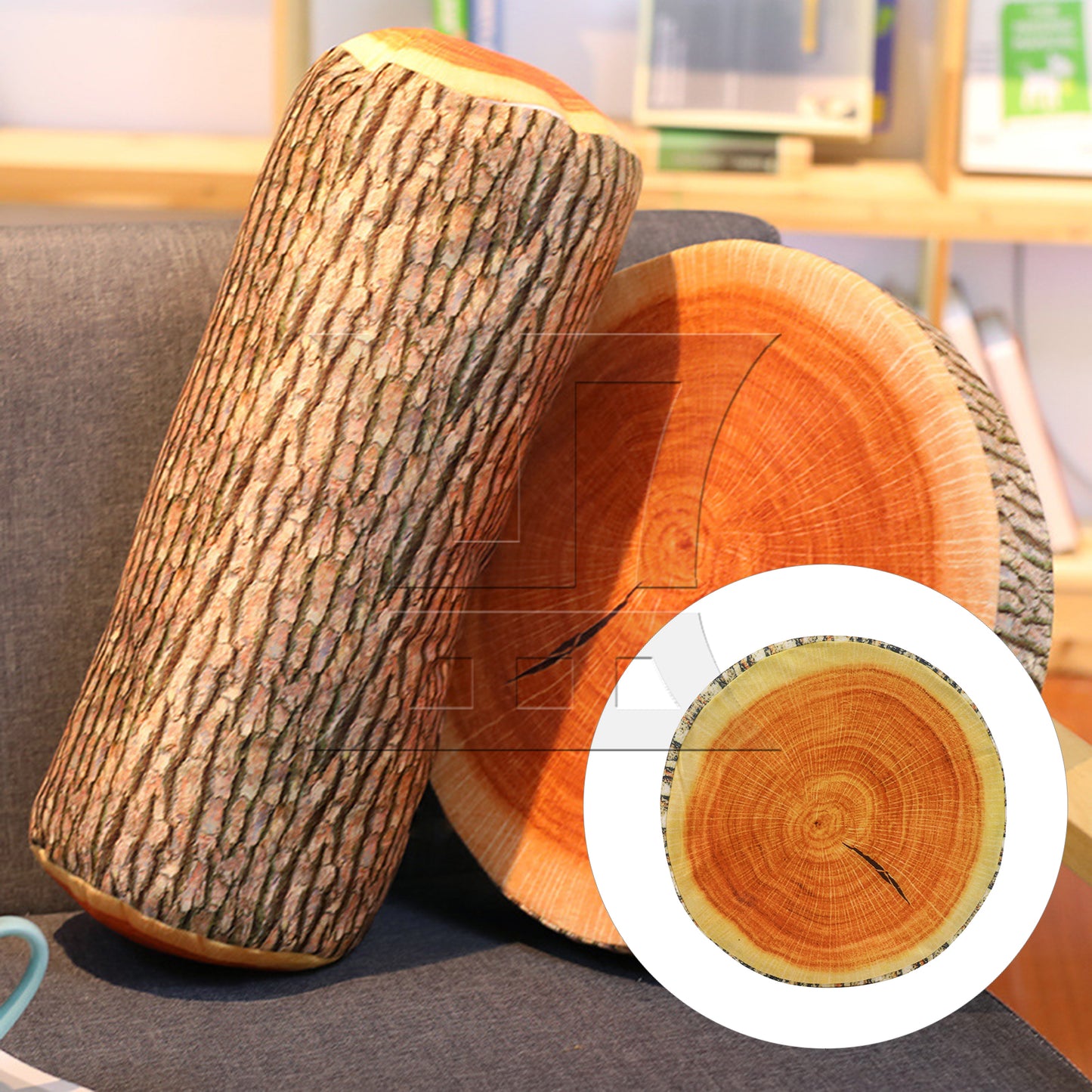 BQLZR 2Pieces Decorative Round Throw Pillow for Home Sofa Chair Floor 13.8 Inch Dia