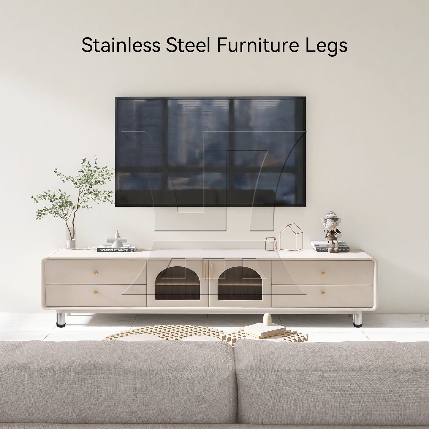 BQLZR 4 Pcs Adjustable Height Furniture Feet 3.94"-4.53" Set 55.12 lbs Single Load