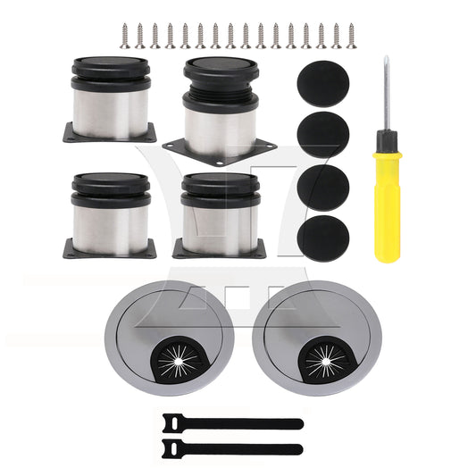 BQLZR Stainless Steel Furniture Legs
