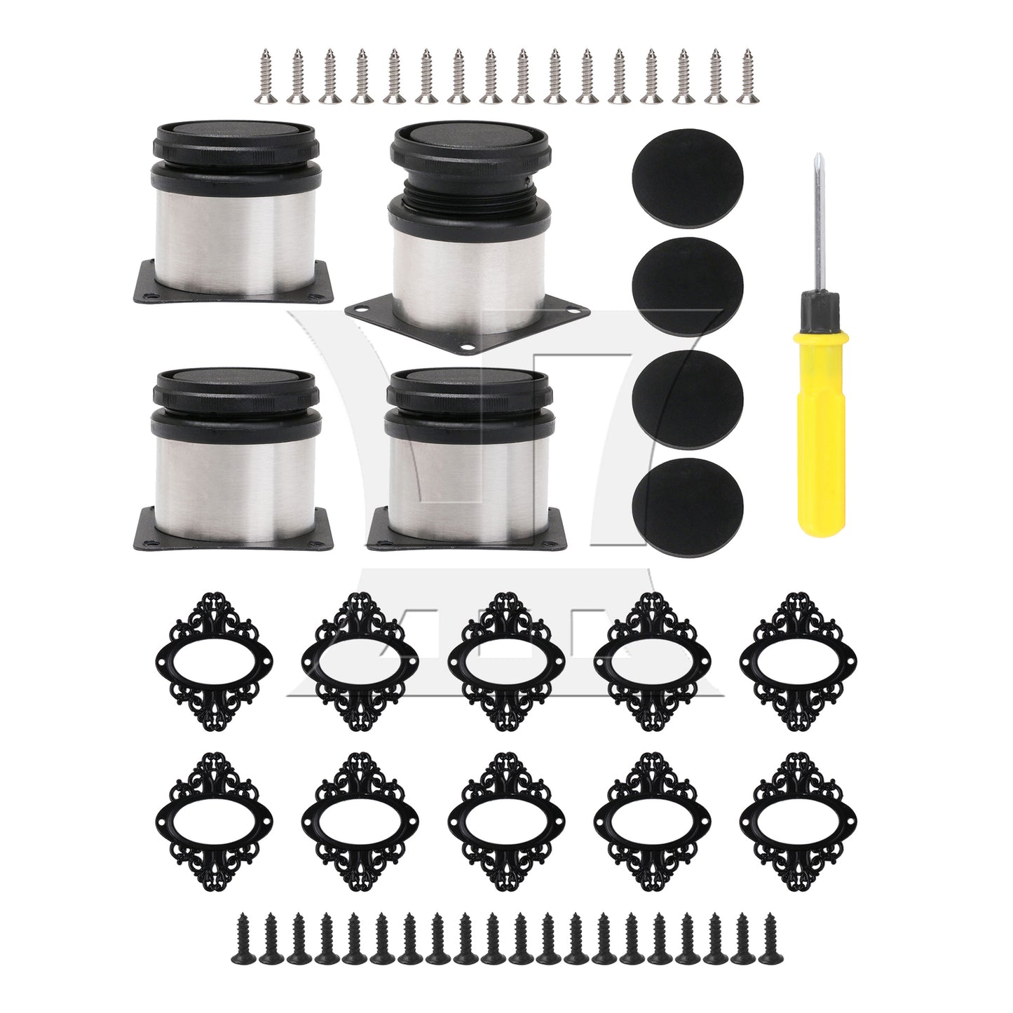 BQLZR Stainless Steel Furniture Legs