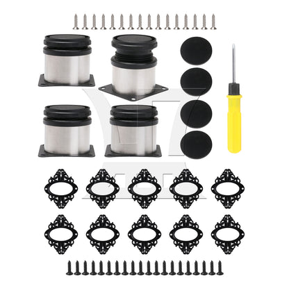 BQLZR Stainless Steel Furniture Legs