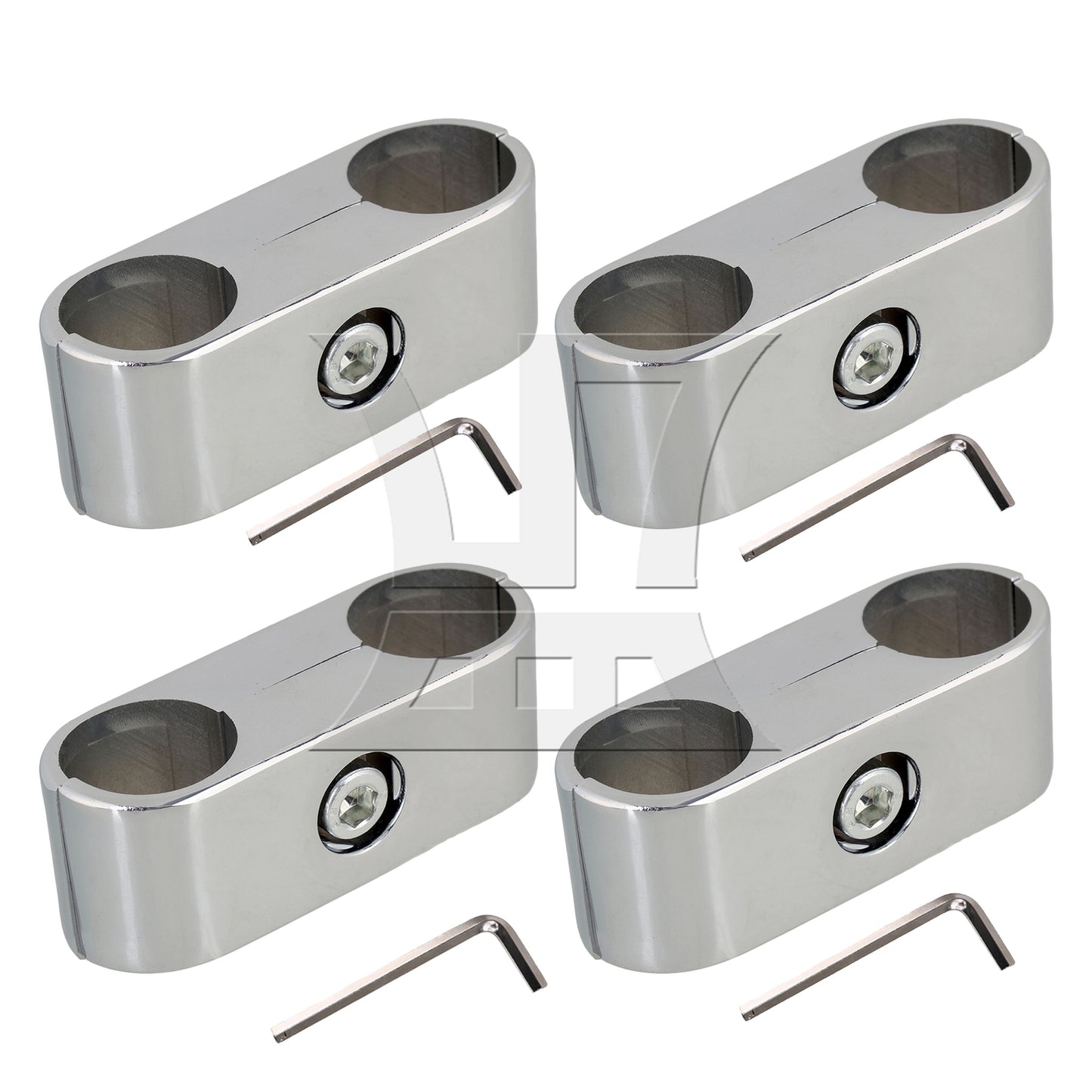 BQLZR 2 Way Al. Round Pipe Rack Fitting 82x25mm for DIY Replacement Fastener