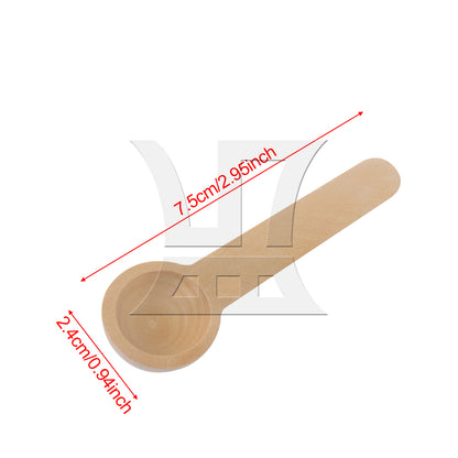 BQLZR  Mini Wooden Spoons for Spice Jars Seasoning 2.95" Length x 0.75" Dia
