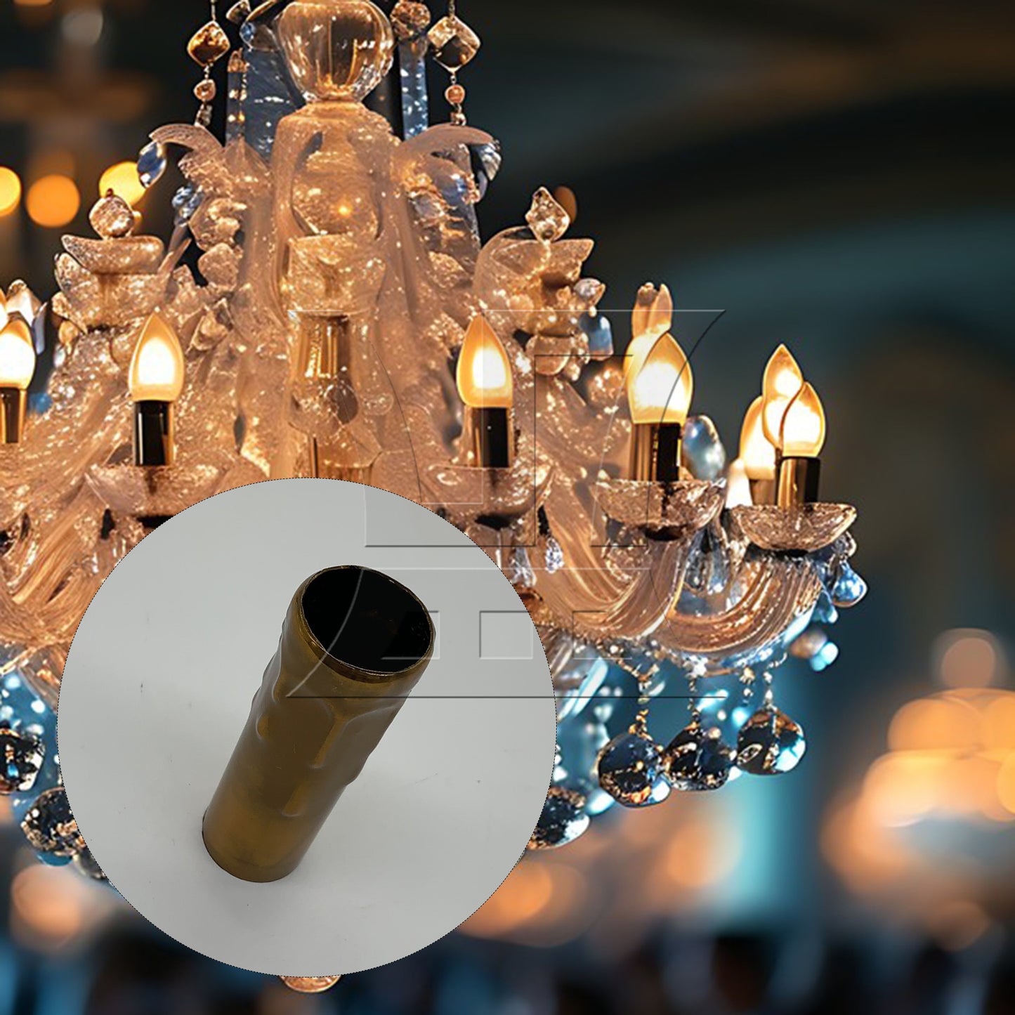 BQLZR Bronze Chandelier Candle Light Covers Sleeves Socket 25mm Dia 80mm Length