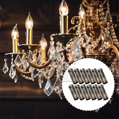 BQLZR 12 Pieces Chandelier Light Covers Bulb Sleeves Socket 3.15x0.98 Inch