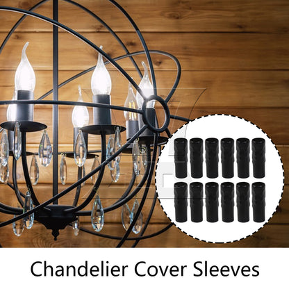 BQLZR 12PCS Chandelier Light Covers 80mm Length Sleeves Socket 3.15x0.98 Inch