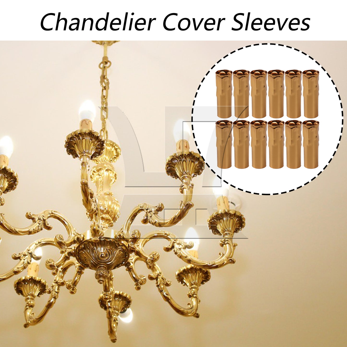 BQLZR Chandelier Light Covers 80mm Height Sleeves Socket 25mm Diameter