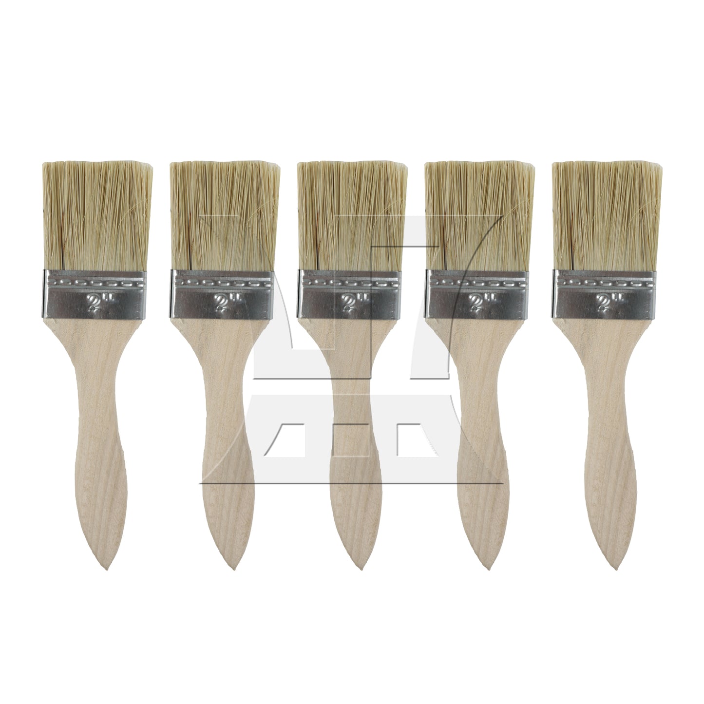 BQLZR Thick Wood Color Handle Brush for Window Frames and Sills 2 Inches
