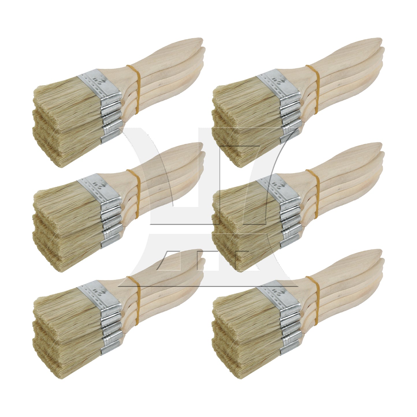 BQLZR Thick Wood Color Handle Brush for Window Frames and Sills 2 Inches