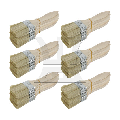 BQLZR Thick Wood Color Handle Brush for Window Frames and Sills 2 Inches