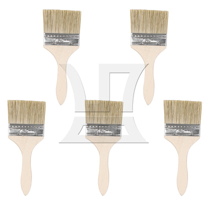 BQLZR  Thin Wooden Painting Brush 3 Inch with 2 Pint Size Unlined Can Set