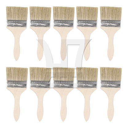 BQLZR Thick Wooden Handle Chip Brush for Painting Stains Varnishes Tool Set