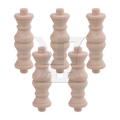 BQLZR  Beech Unfinished Wood Craft Spindles Wooden Baluster 60x18mm