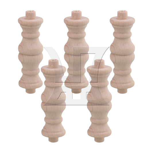 BQLZR  Beech Unfinished Wood Craft Spindles Wooden Baluster 60x18mm
