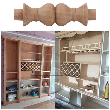 BQLZR  Beech Unfinished Wood Craft Spindles Wooden Baluster 60x18mm