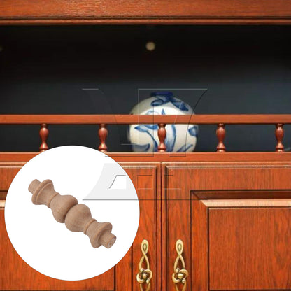 BQLZR  Beech Unfinished Wood Craft Spindles Wooden Baluster 60x18mm