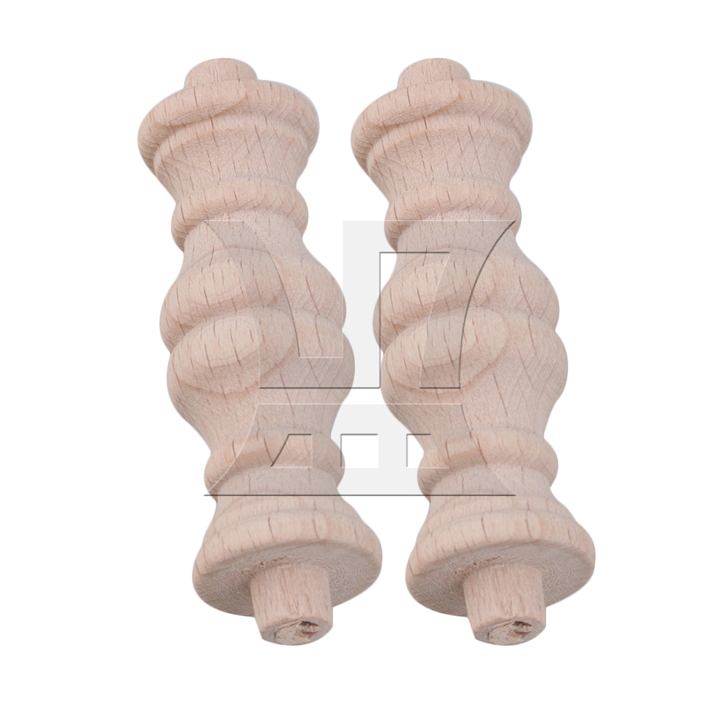 BQLZR  Beech Unfinished Wood Craft Spindles Wooden Baluster 60x18mm