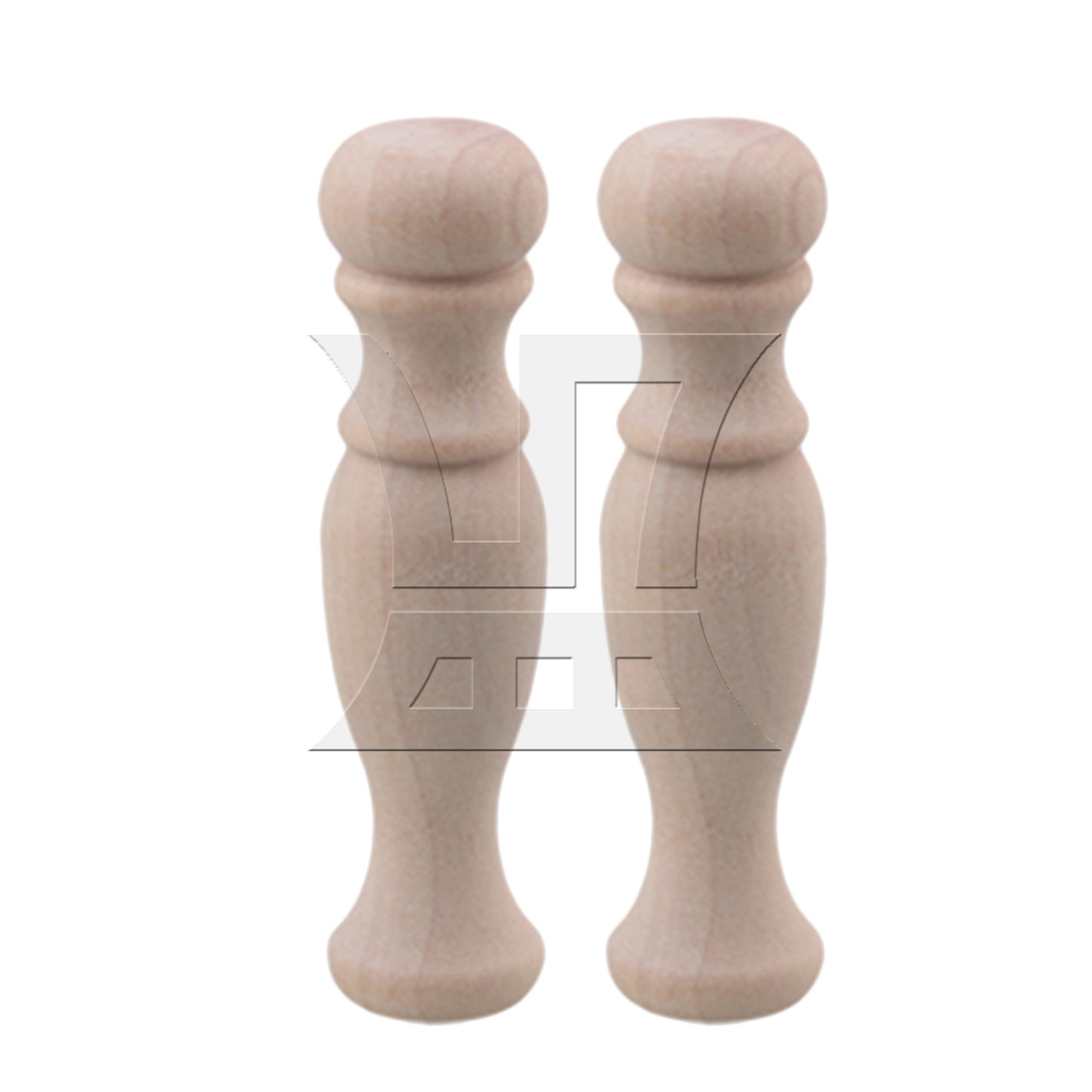 BQLZR 5Pieces Unpainted Wooden Baluster Spindles for DIY Wood Supplies 2.83"x0.71"