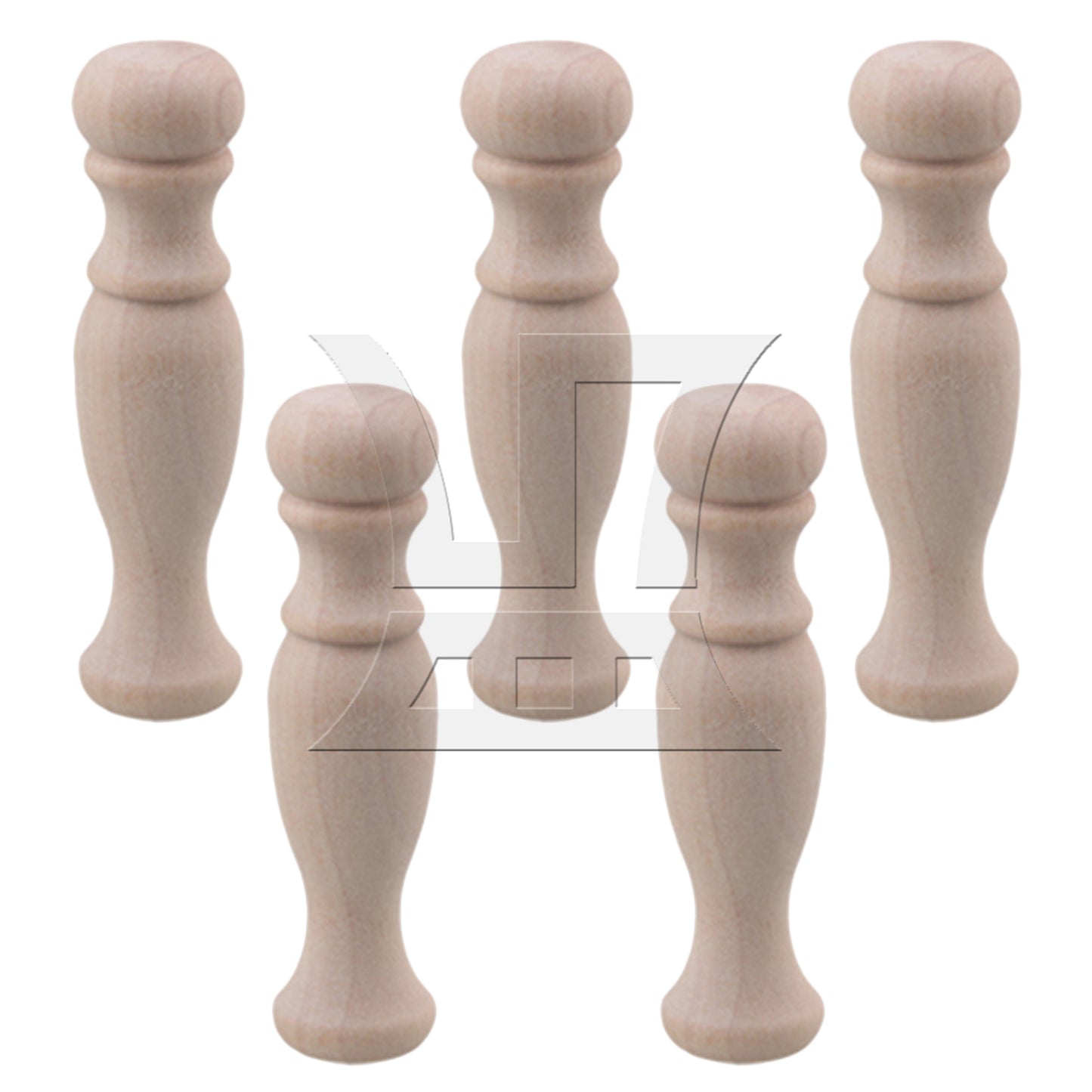 BQLZR 5Pieces Unpainted Wooden Baluster Spindles for DIY Wood Supplies 2.83"x0.71"