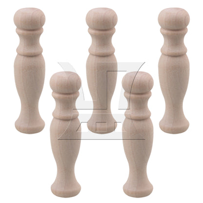 BQLZR 5Pieces Unpainted Wooden Baluster Spindles for DIY Wood Supplies 2.83"x0.71"