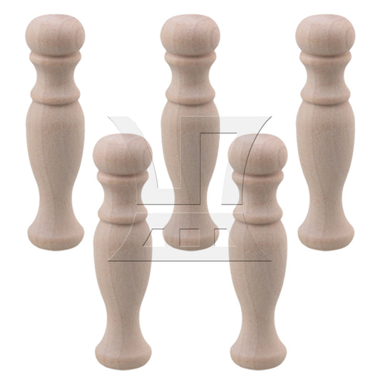 BQLZR 5Pieces Unpainted Wooden Baluster Spindles for DIY Wood Supplies 2.83"x0.71"
