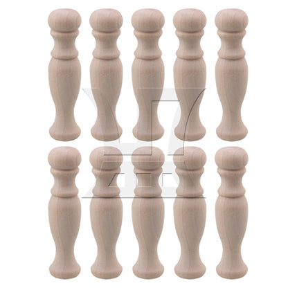 BQLZR 5Pieces Unpainted Wooden Baluster Spindles for DIY Wood Supplies 2.83"x0.71"