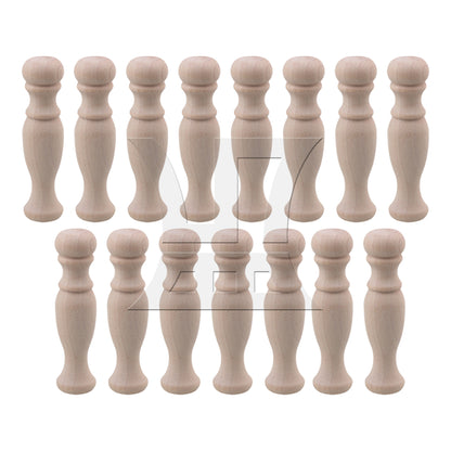 BQLZR 5Pieces Unpainted Wooden Baluster Spindles for DIY Wood Supplies 2.83"x0.71"