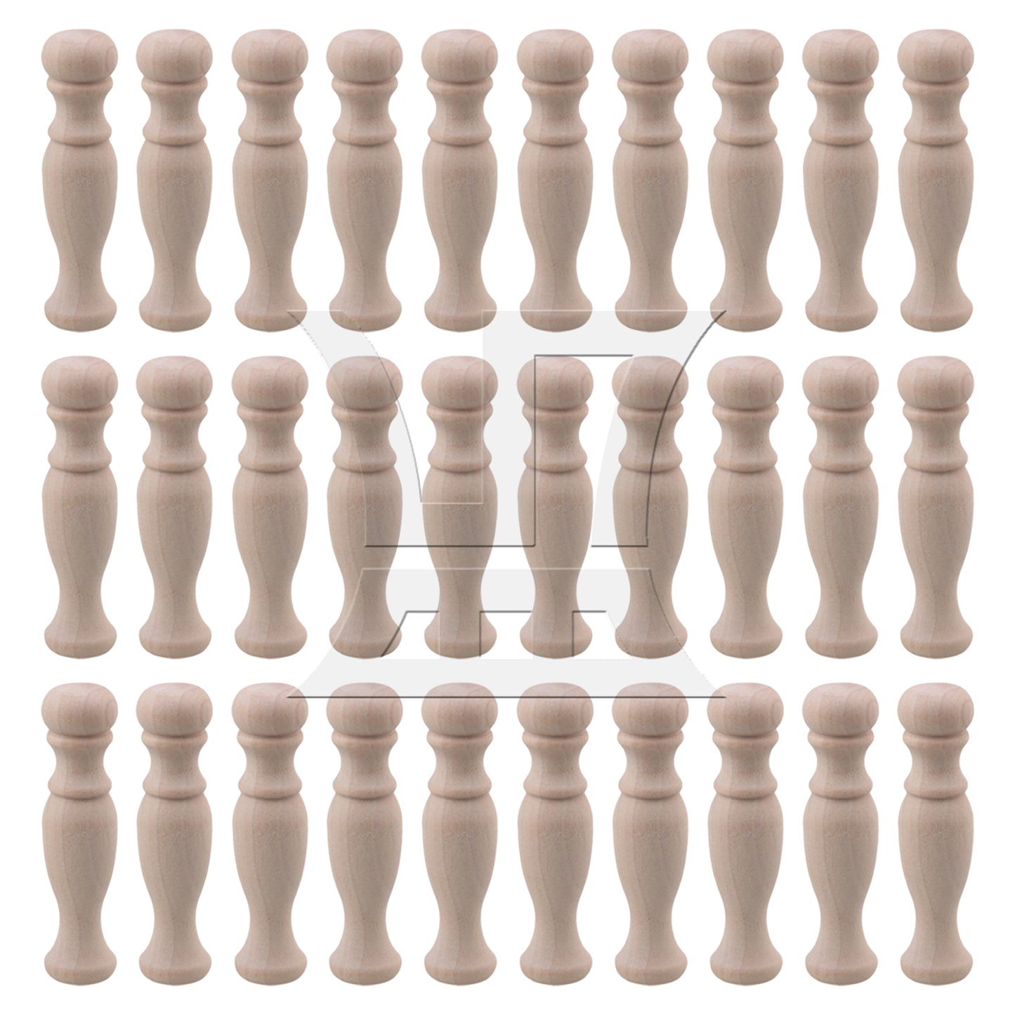 BQLZR 5Pieces Unpainted Wooden Baluster Spindles for DIY Wood Supplies 2.83"x0.71"