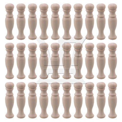 BQLZR 5Pieces Unpainted Wooden Baluster Spindles for DIY Wood Supplies 2.83"x0.71"
