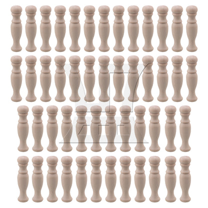 BQLZR 5Pieces Unpainted Wooden Baluster Spindles for DIY Wood Supplies 2.83"x0.71"