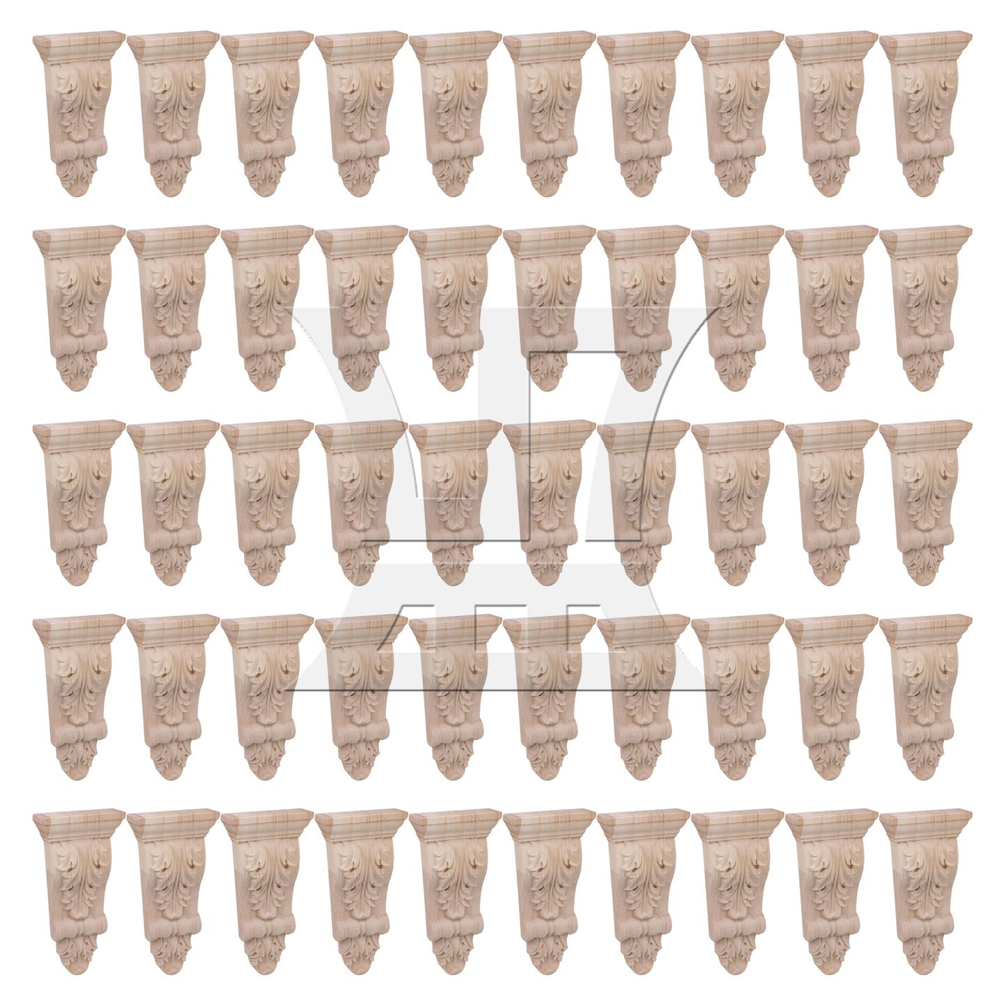 BQLZR Wood Carved Corner Onlay Furniture Door Decal 16x8x2.8cm BQLZR